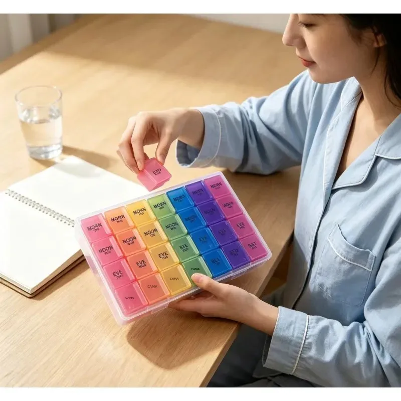 Pastillero organizador de pastillas de plástico PP con compartimentos - imagen 5