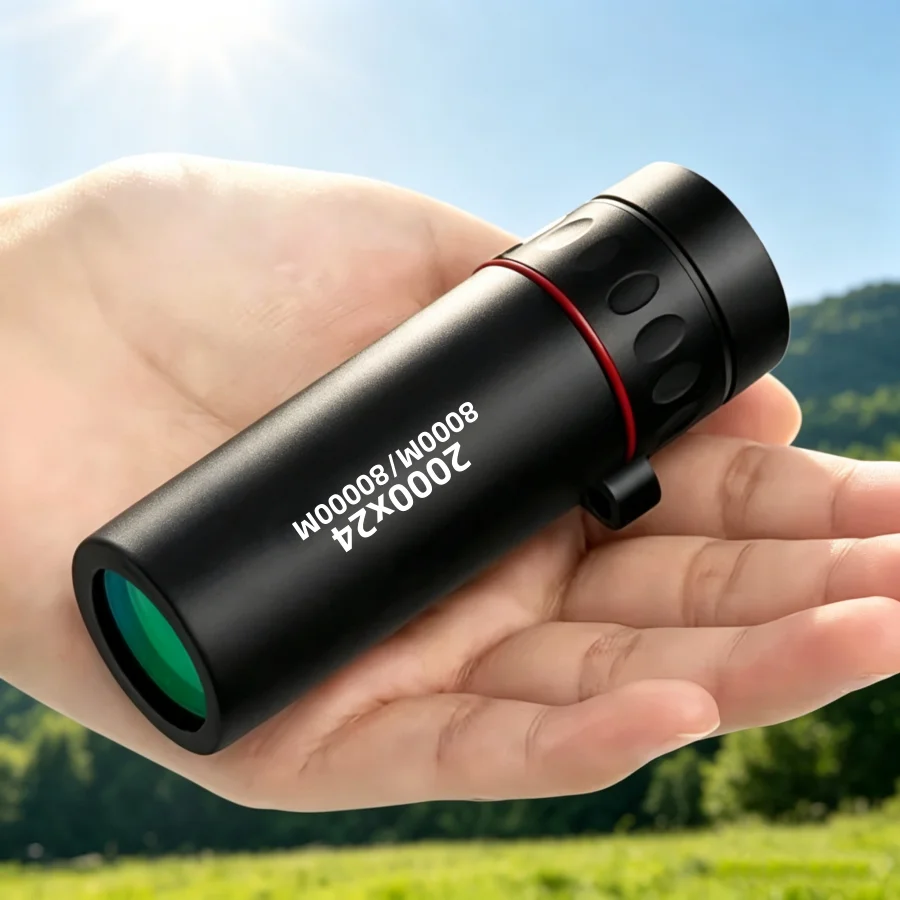 Telescopio monocular HD 2000x24 impermeable para aves y aire libre