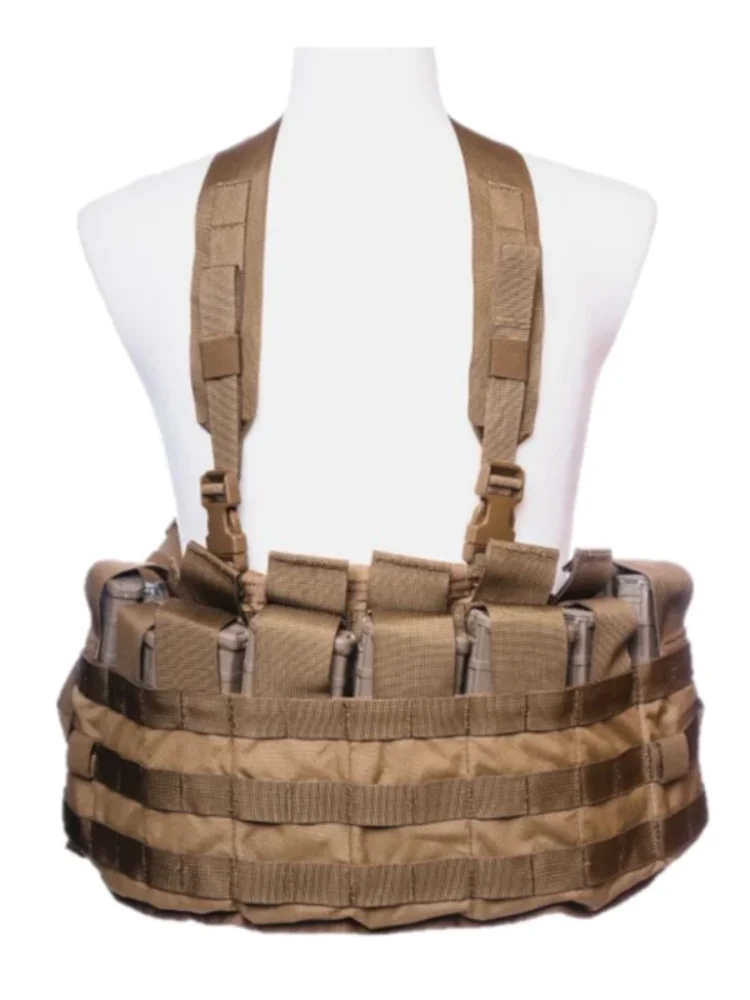 Chaleco táctico USMC TAP MOLLE marrón lobo, arnés pectoral - imagen 4