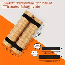 Bandas de resistencia ajustables con asas en madera para entrenar