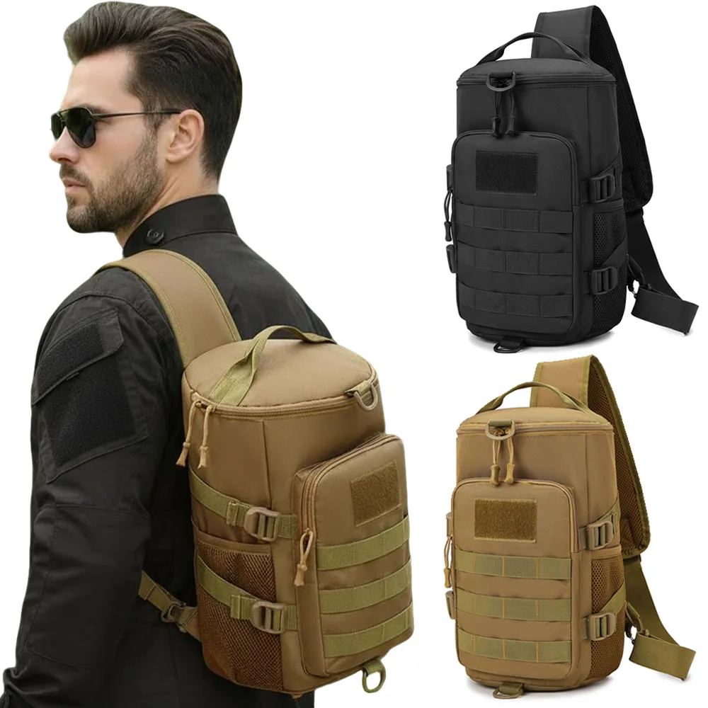 Mochila táctica impermeable con bandolera para trekking y camping - imagen 4