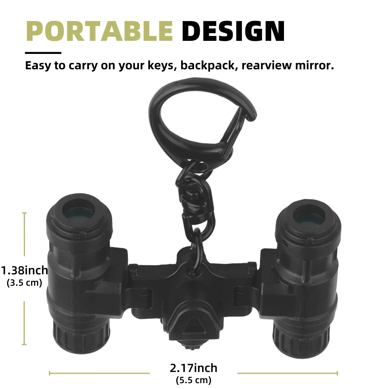 Llavero táctico visión nocturna NVG para mochila, caza y airsoft - imagen 2