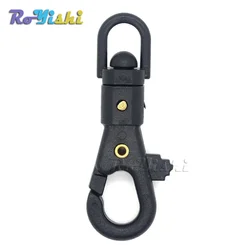 Gancho Paracord giratorio negro – Ajuste rápido táctico