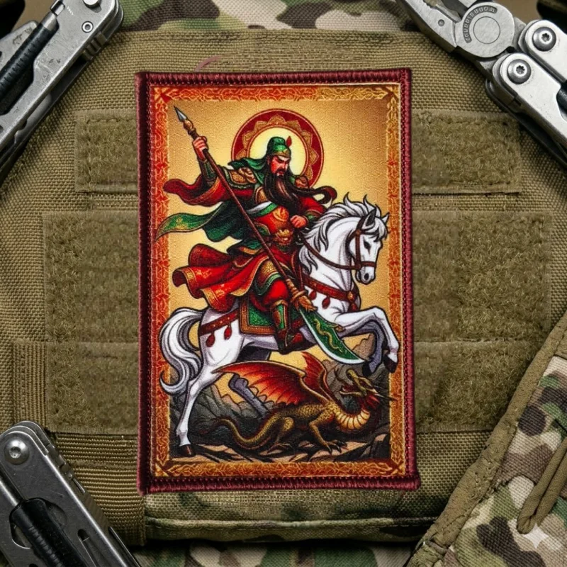 Parche táctico bordado Guan Yu para chalecos y mochilas MOLLE - imagen 3