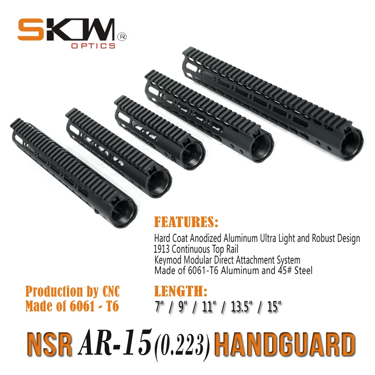 Guardamanos NSR SKWOPTICS en acabado negro