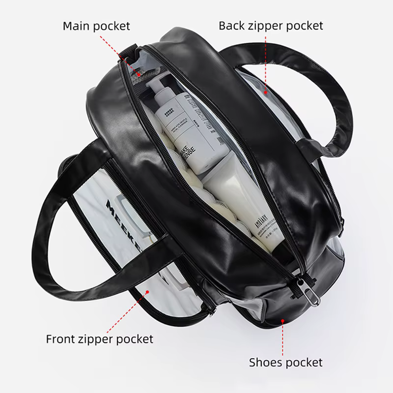 Bolsa estanca para playa y surf transparente con asa al hombro - imagen 3