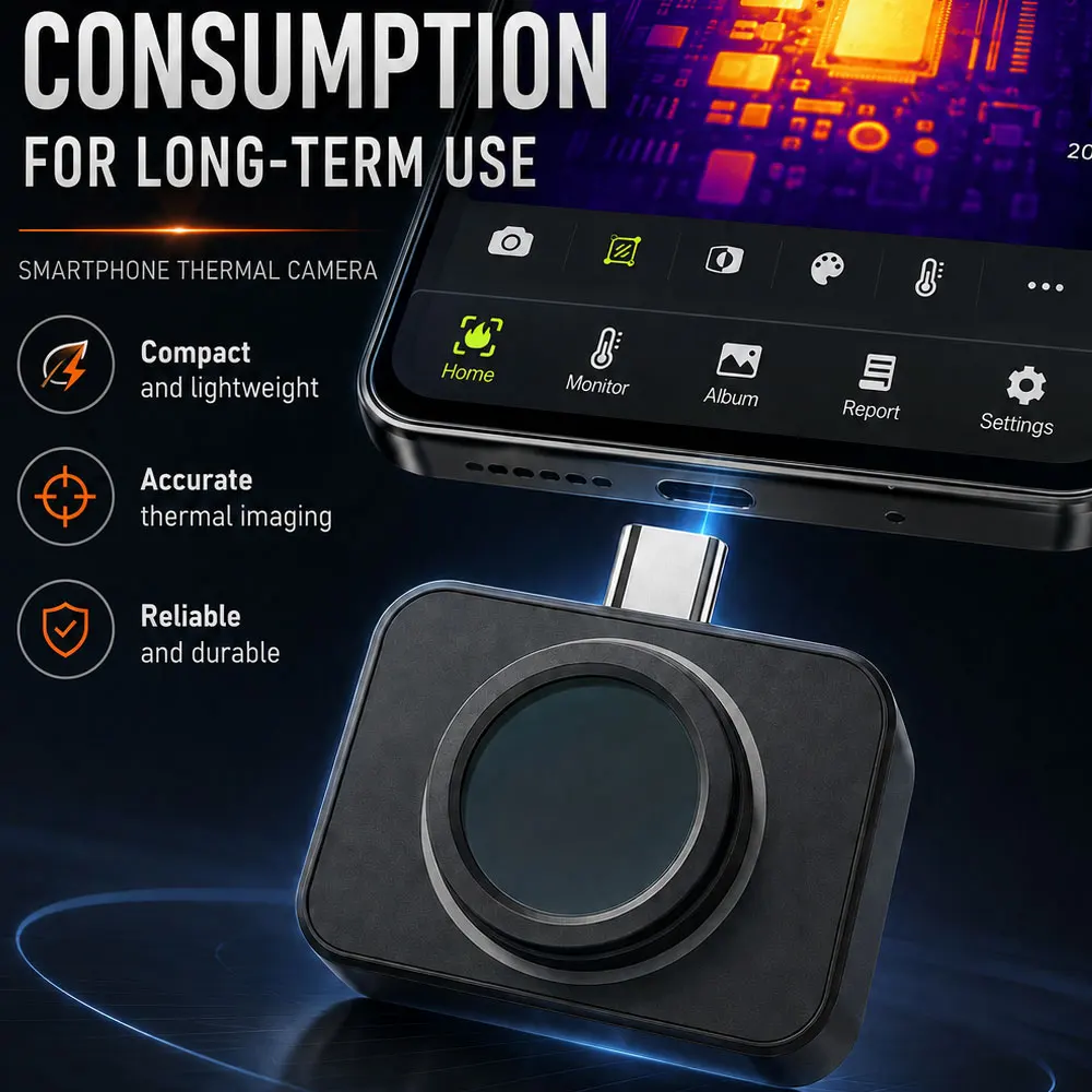 Cámara termográfica para Android 256 × 192, de −15 a 600 °C