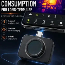 Cámara termográfica para Android 256 × 192, de −15 a 600 °C