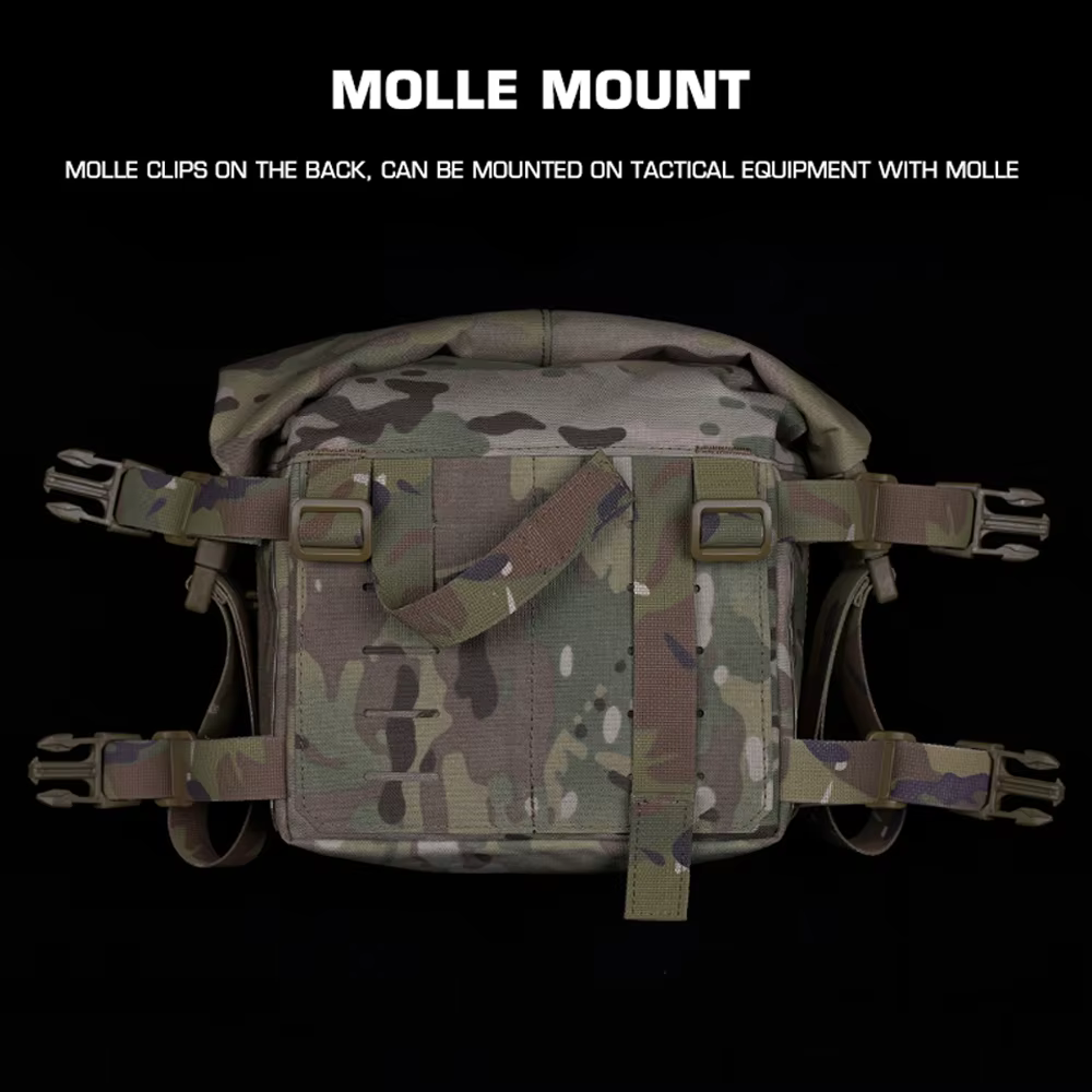 Alpha Bolsa táctica MOLLE grande enrollable para caza y airsoft - imagen 3