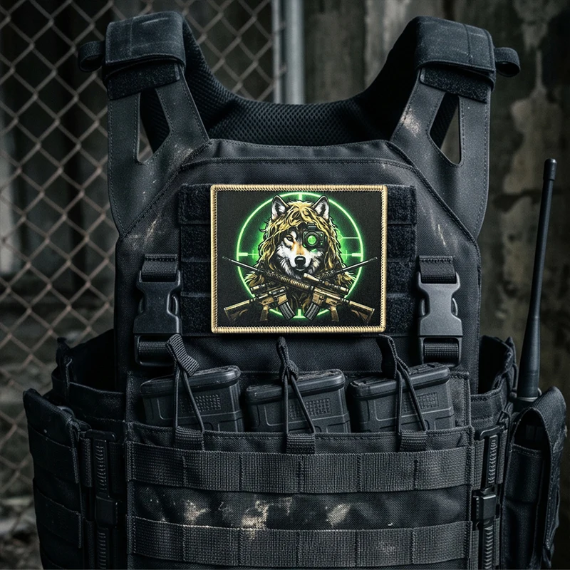 Sniper Wolf parche táctico moral para traje ghillie con velcro - imagen 5