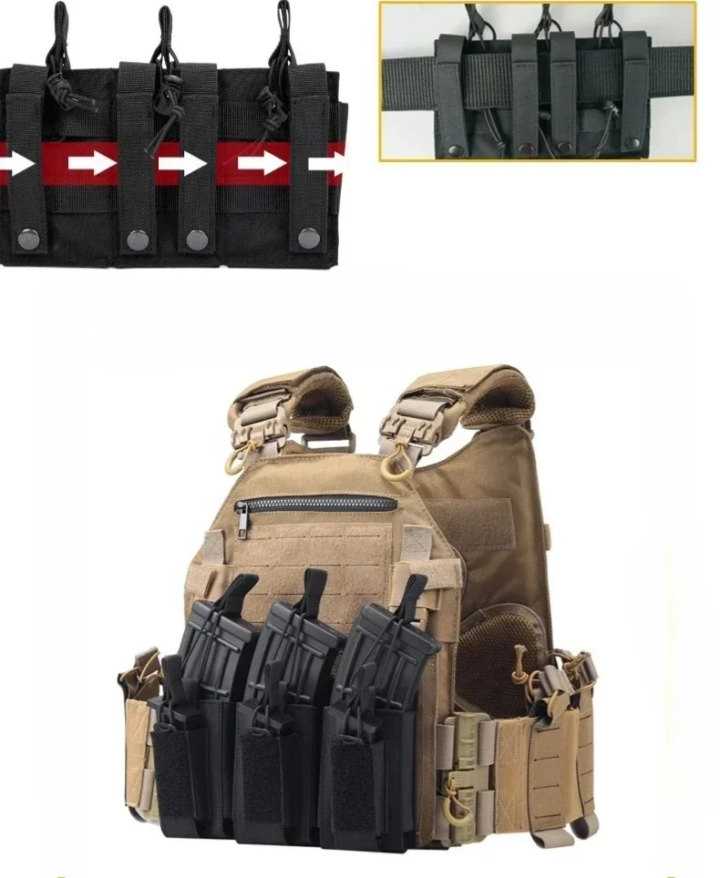 Bolsa táctica MOLLE para cargadores de rifle soporte abierto - imagen 4