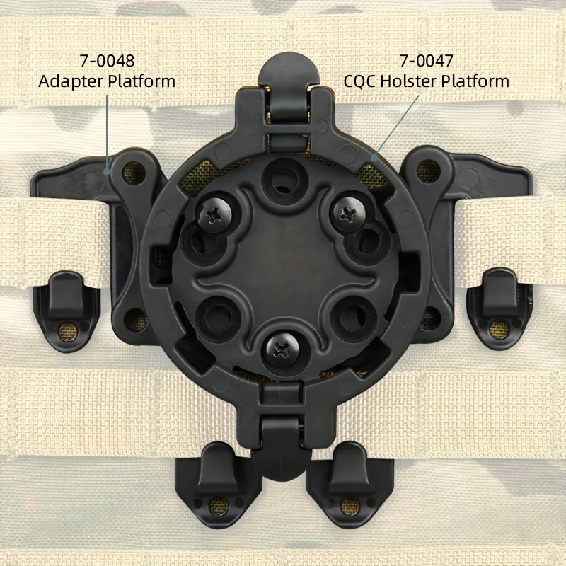 Funda táctica liberación rápida pistola – MOLLE y rail Picatinny - imagen 4