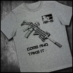 Amekaki Camiseta táctica AR15 algodón de motocicleta militar