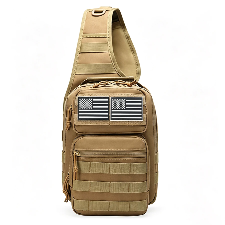 Bolso táctico bandolera MOLLE con correa ajustable para senderismo
