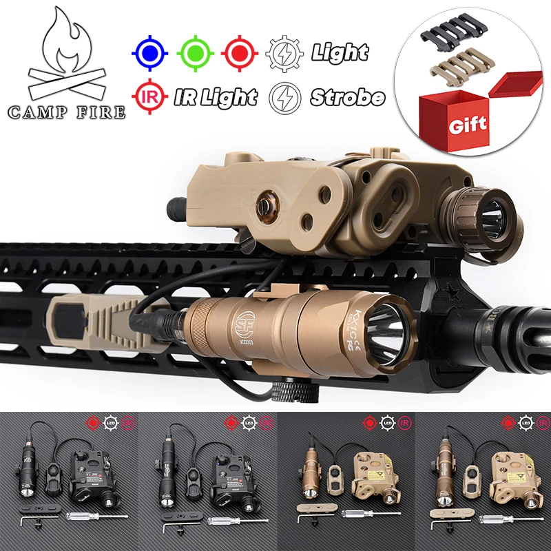 WADSN interruptor táctico dual AXON PEQ-15 y M300A/M600C Picatinny