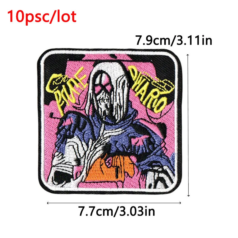 Parche bordado termoadhesivo calavera terror – Estilo punk para ropa - imagen 3