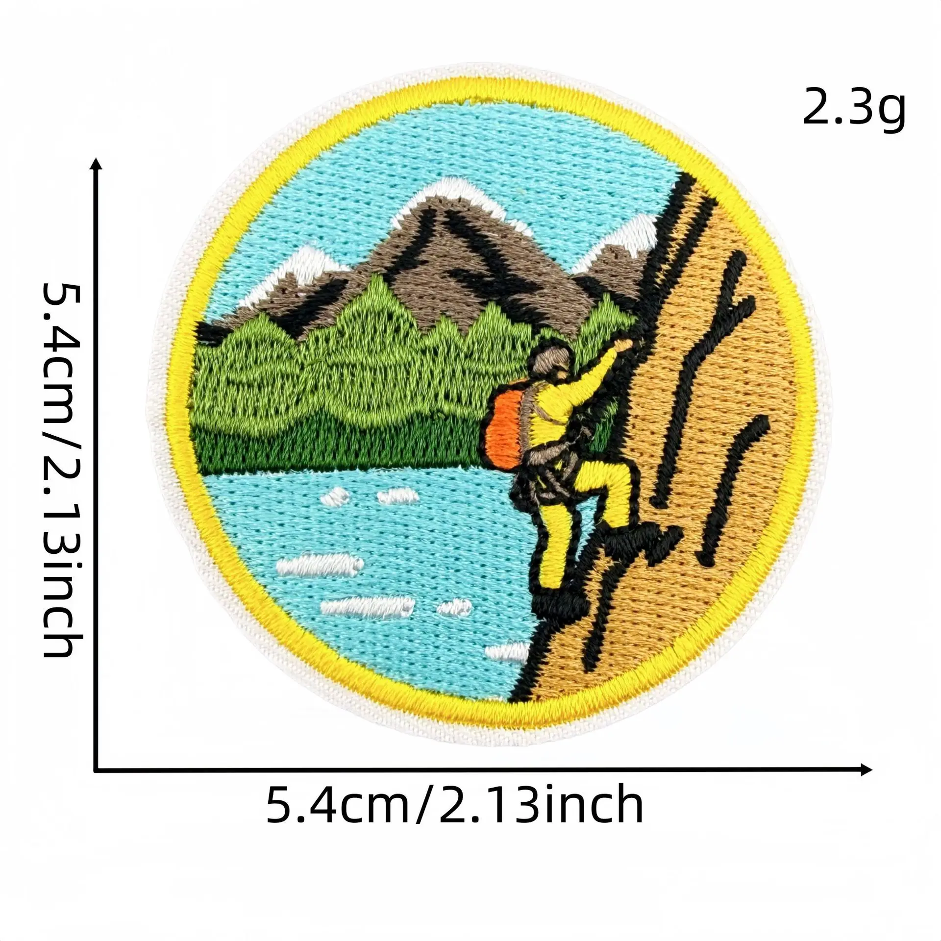 Parche termoadhesivo emblema circular para camping y senderismo - imagen 3