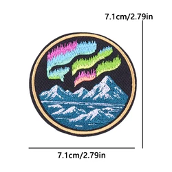 Parche bordado termoadhesivo mariposa lunar – montaña aurora