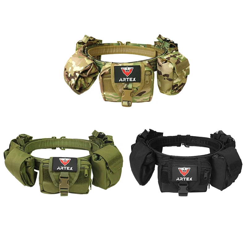 ARTEX Cinturón táctico MOLLE utilitario para airsoft y accesorios