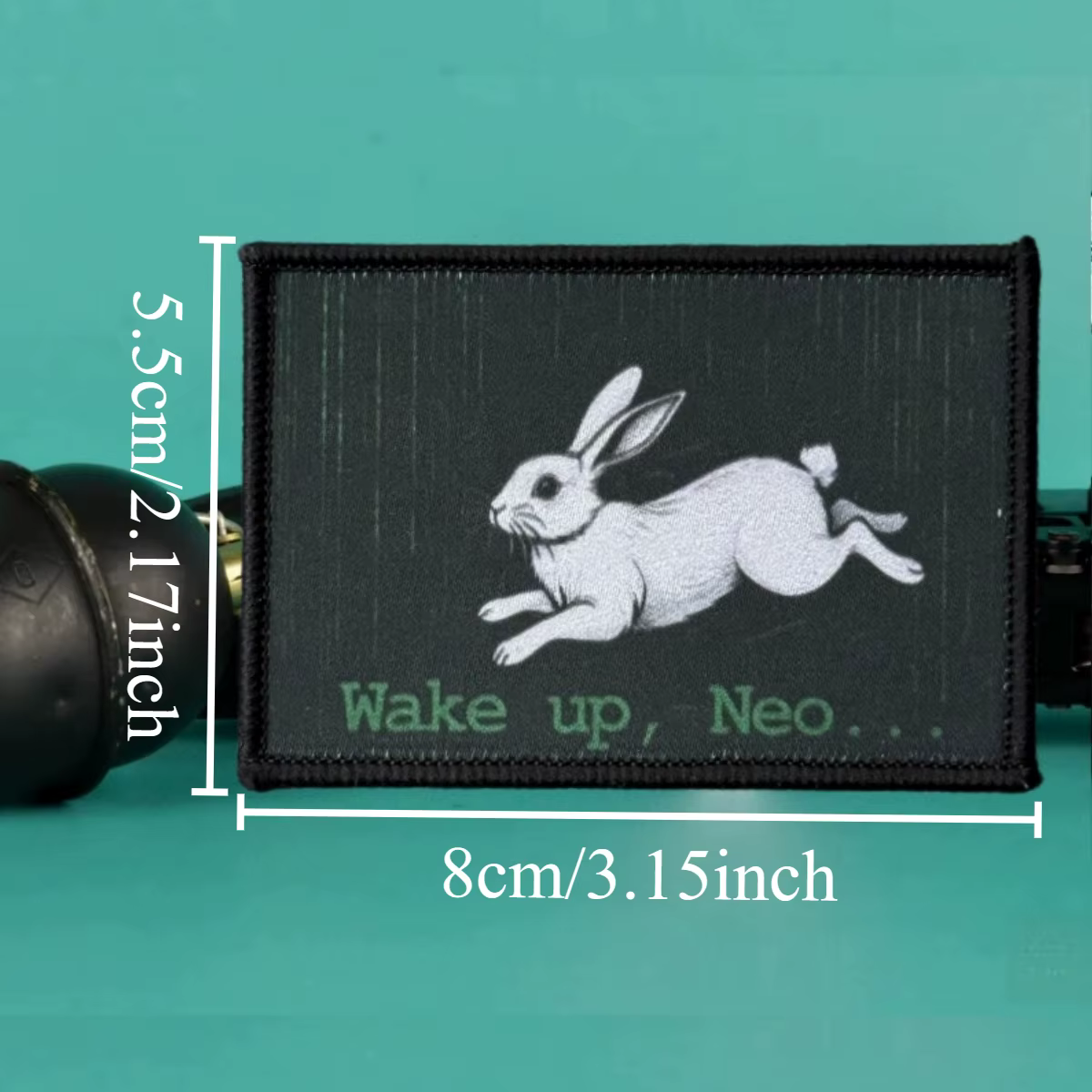 Parche táctico moral Follow White Rabbit Wake Up Neo – gancho y bucle - imagen 4