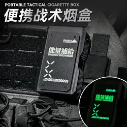 Estuche táctico cigarrillos con tapa corredera y luz nocturna
