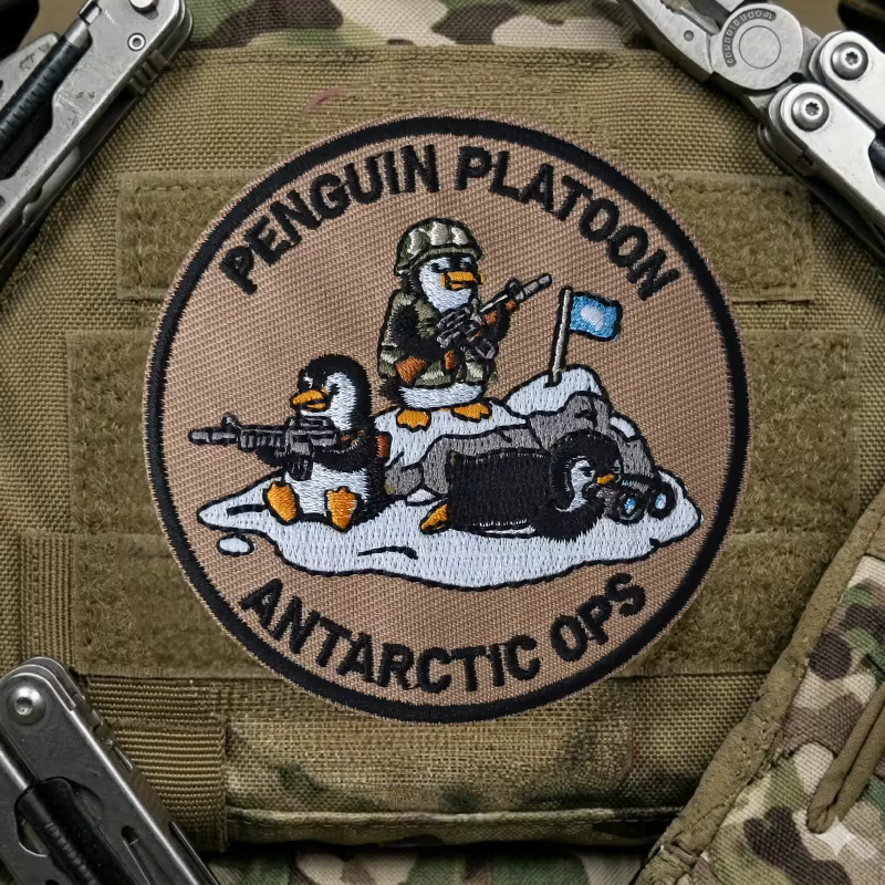 Parche bordado táctico gancho y bucle Plutón de brigada - imagen 2