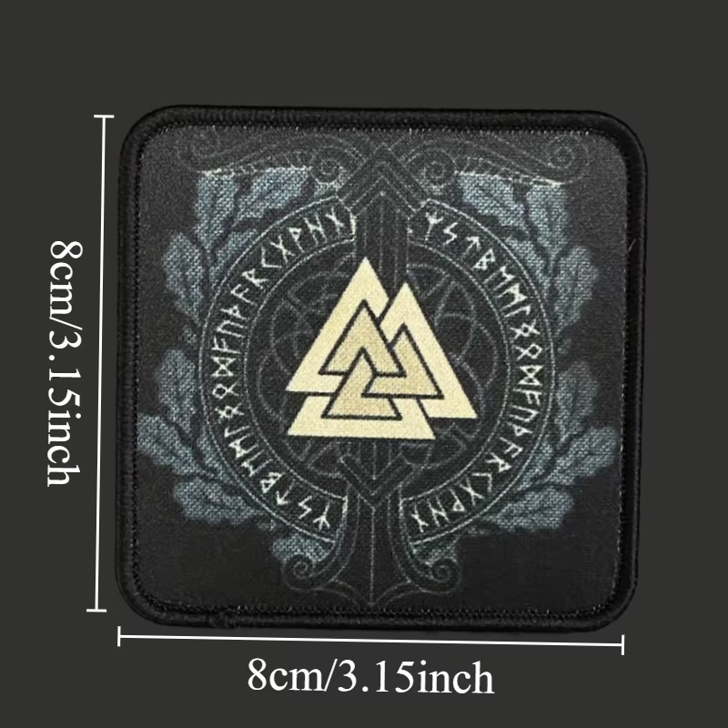 Parche táctico Valknut y Igradrasil – Insignia moral con velcro - imagen 2