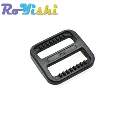 Deslizador Tri Glide de plástico para collar de perro y arnés negro