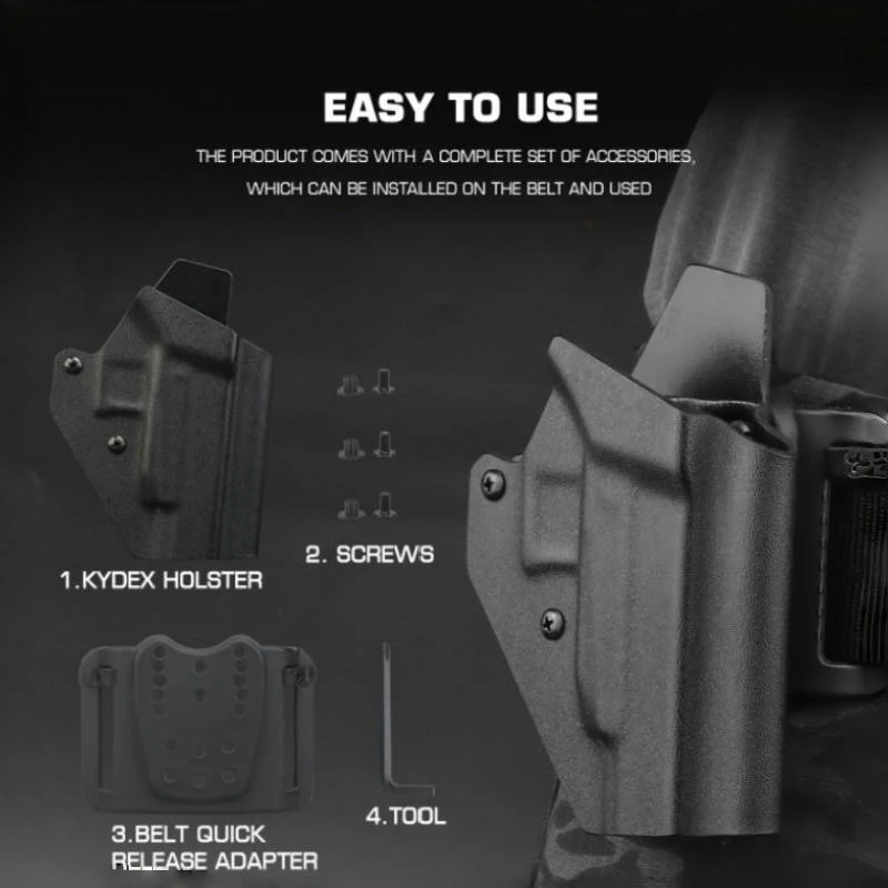 Funda Kydex Glock 48 Táctica IWB/OWB para Tiro, Caza y Airsoft - imagen 5