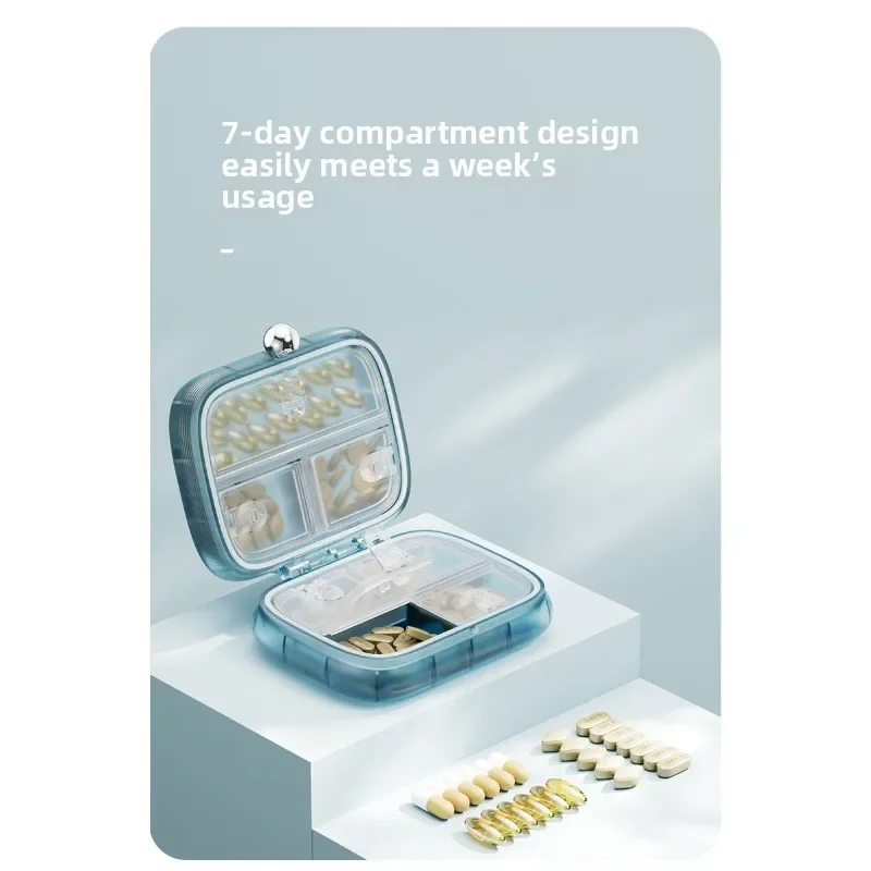 Pastillero compacto para medicamentos y vitaminas portátil - imagen 2