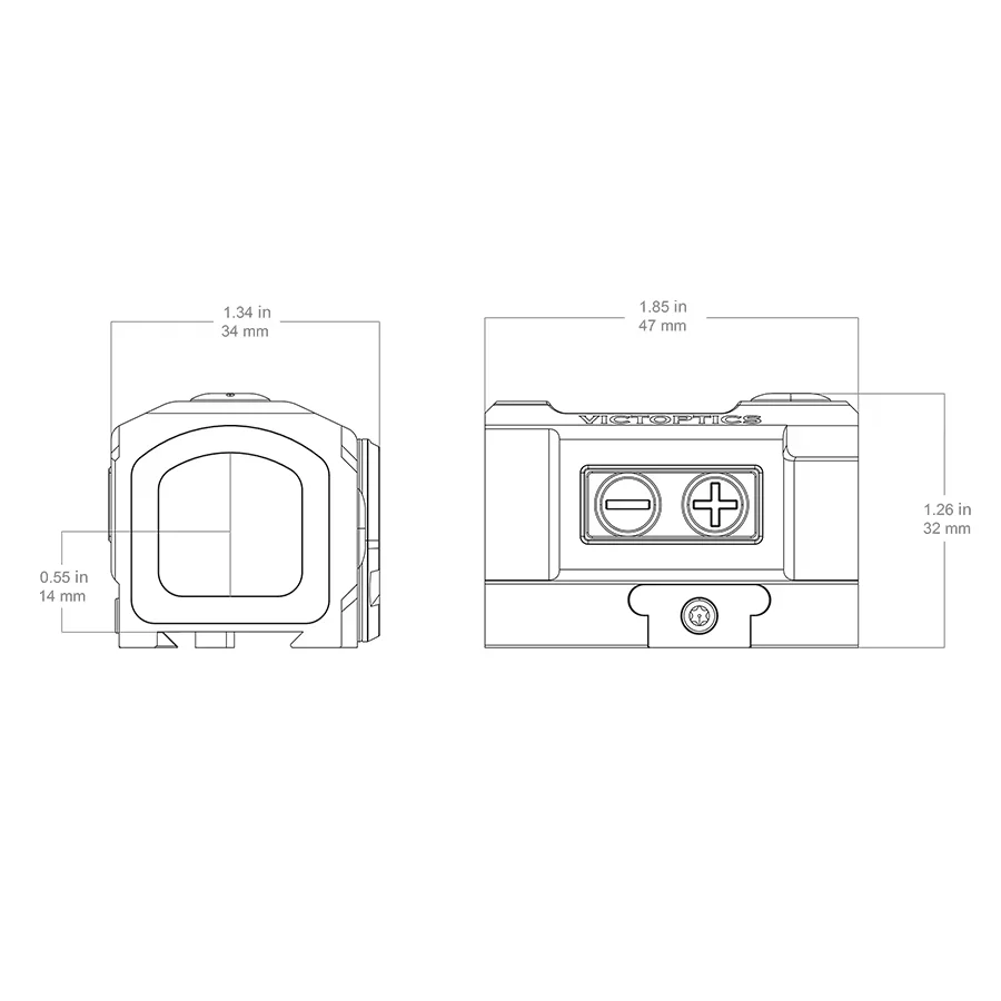 Victoptics mira punto rojo VOD Footprint para caza y competición - imagen 3