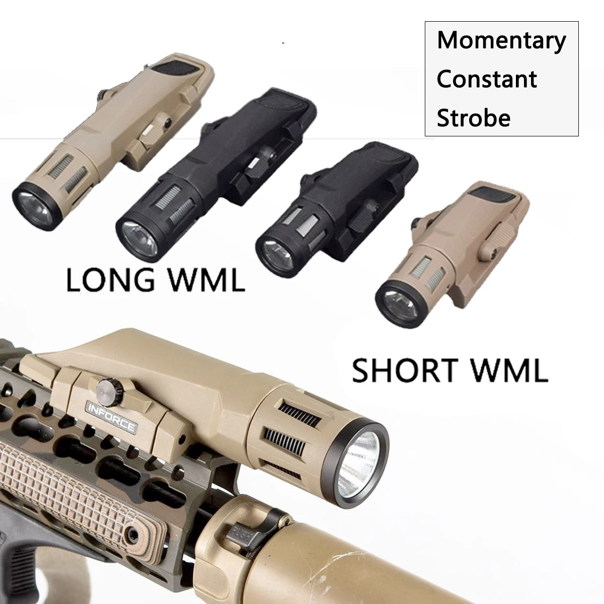 INFORCE WML APL Linterna Táctica LED riel Picatinny - imagen 3