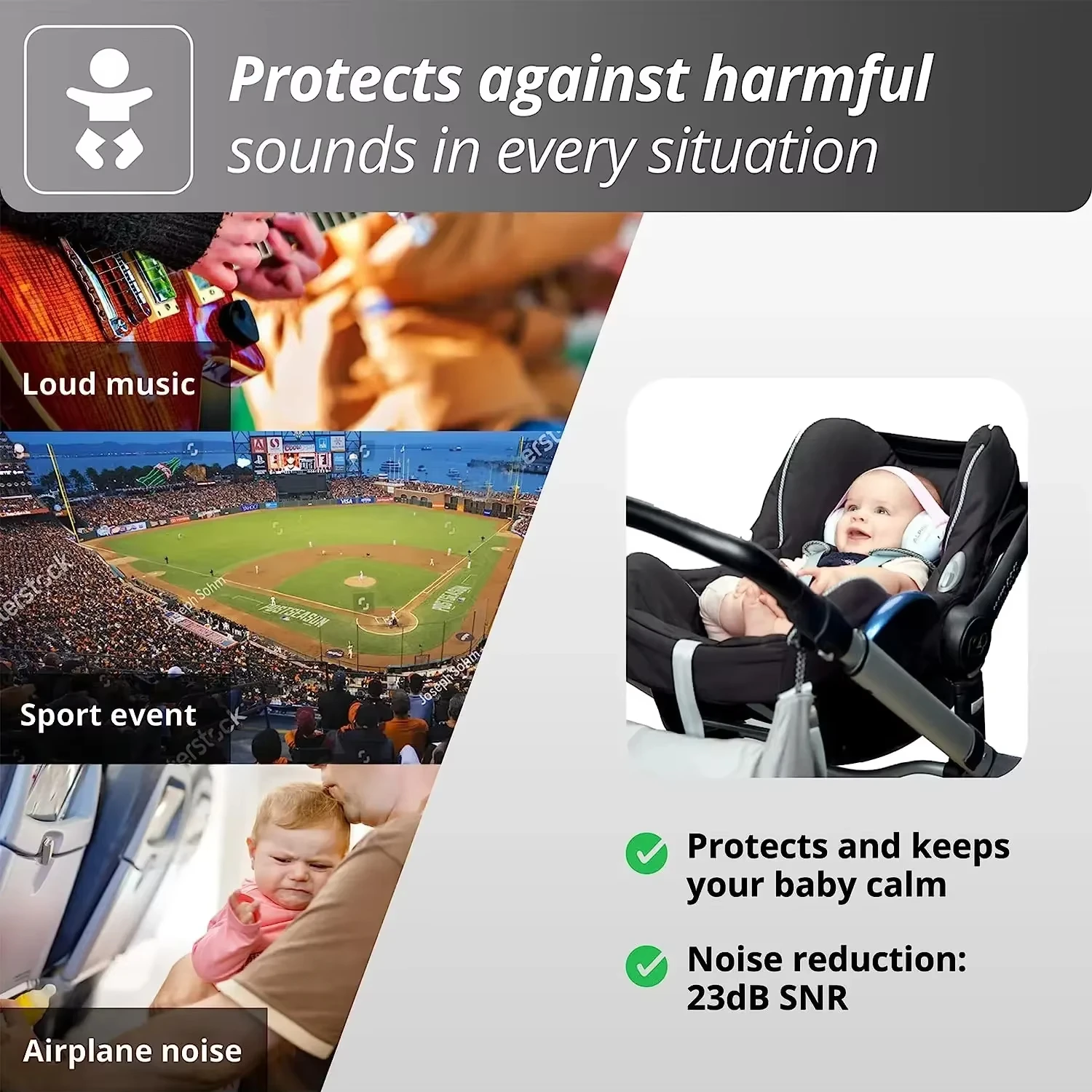 Cascos protección auditiva infantil – Cancelación activa de ruido - imagen 4