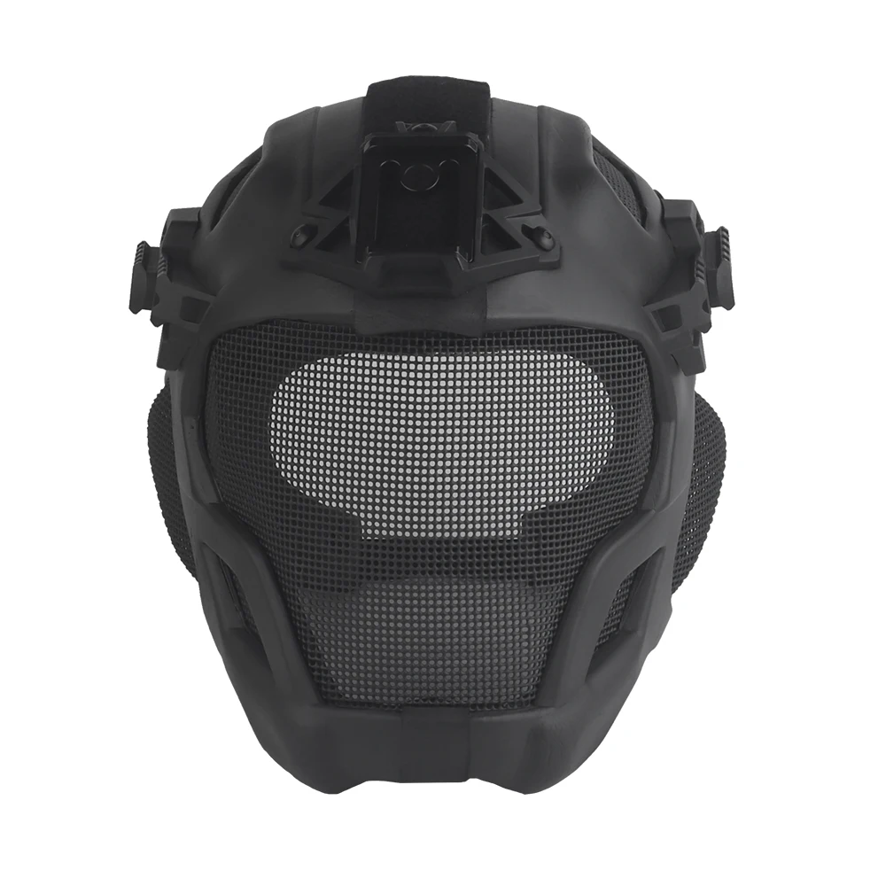 Casco táctico EVA ligero con malla de acero y visor para Airsoft - imagen 2