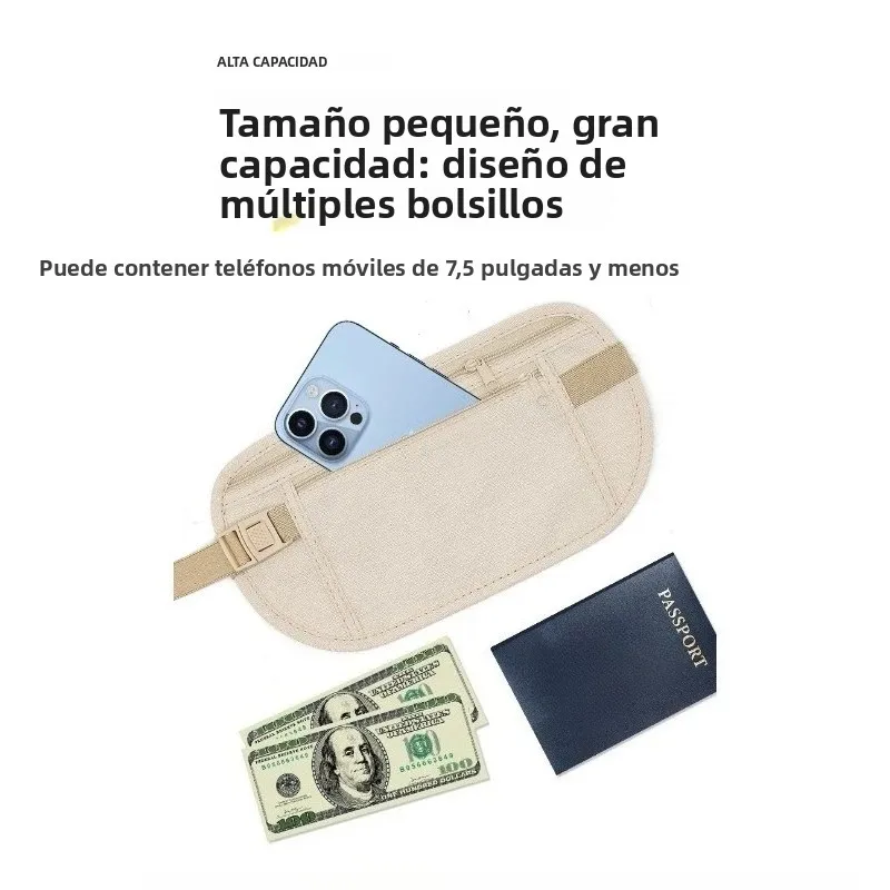 Riñonera antirrobo delgada invisible - Bolsa segura pasaporte unisex - imagen 3