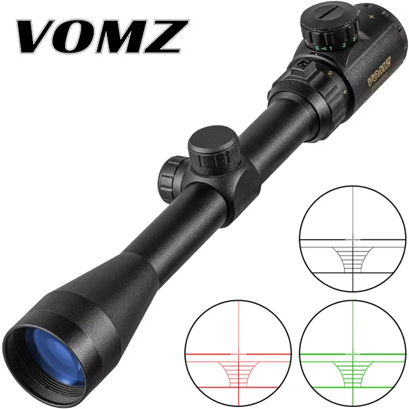 VOMZ Mira telescópica de caza con retícula iluminada roja/verde