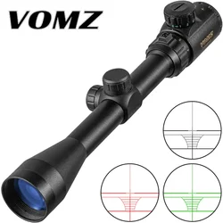 VOMZ Mira telescópica de caza con retícula iluminada roja/verde