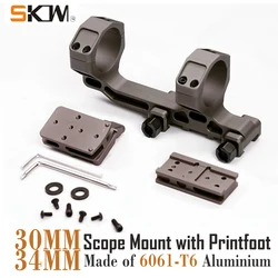 Soporte mira telescópica Picatinny 21mm AR15 M4 30-34mm negro/desierto