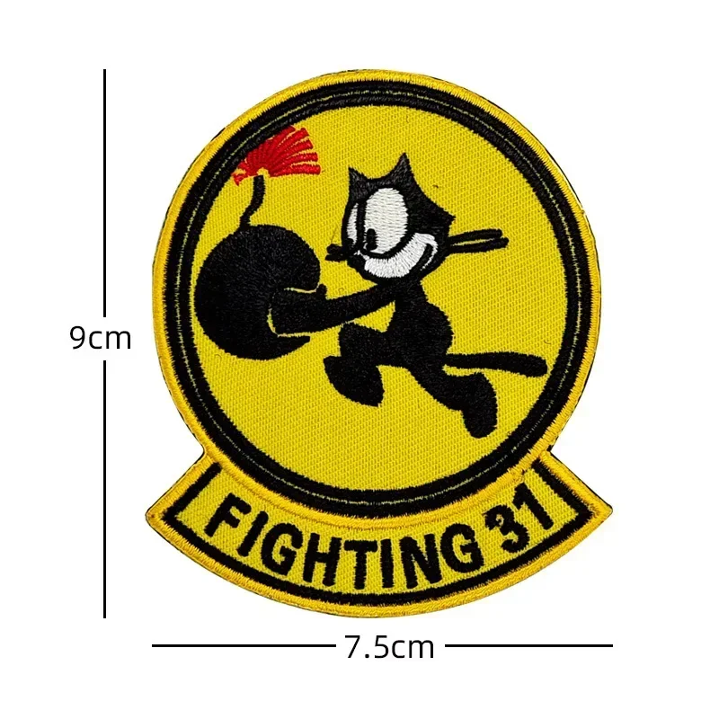 Parche táctico Tomcat F-14 VF-31 bordado para mochila - imagen 3