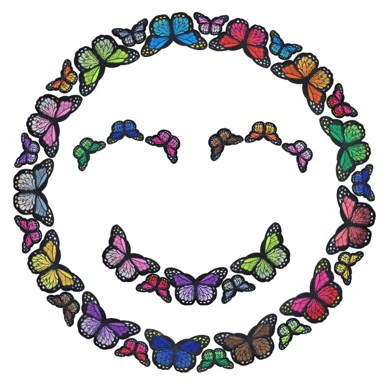 Parches de mariposa bordados para planchar en ropa - Apliques - imagen 4
