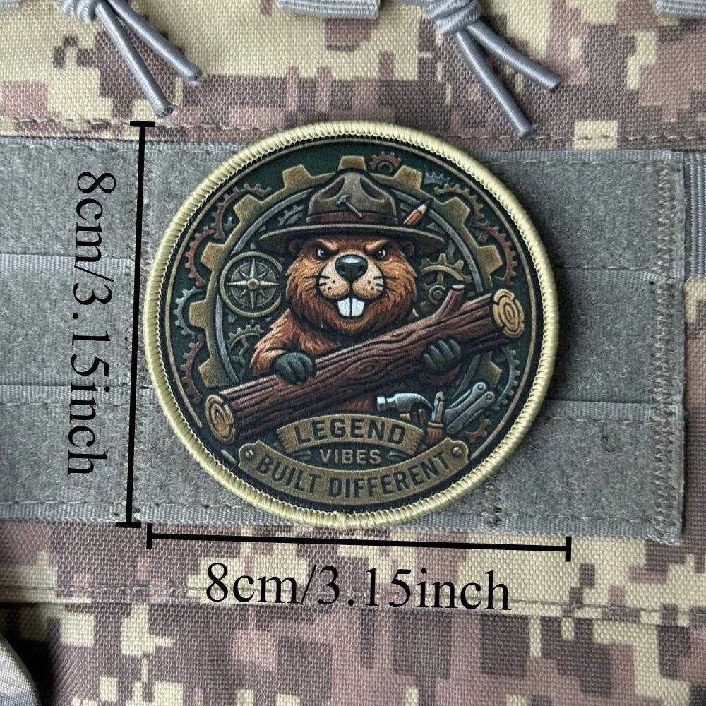 Parche táctico BUILT DIFFERENT insignia Beaver impresa con velcro - imagen 4