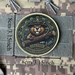Parche táctico BUILT DIFFERENT insignia Beaver impresa con velcro
