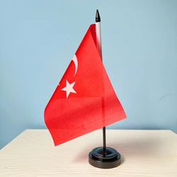 Bandera de Turquía para escritorio de poliéster