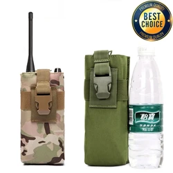 Bolsa táctica MOLLE con portabotellas para radio - Outdoor