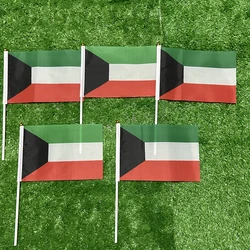Banderín de mano de Kuwait 21×14 cm para eventos y decoración