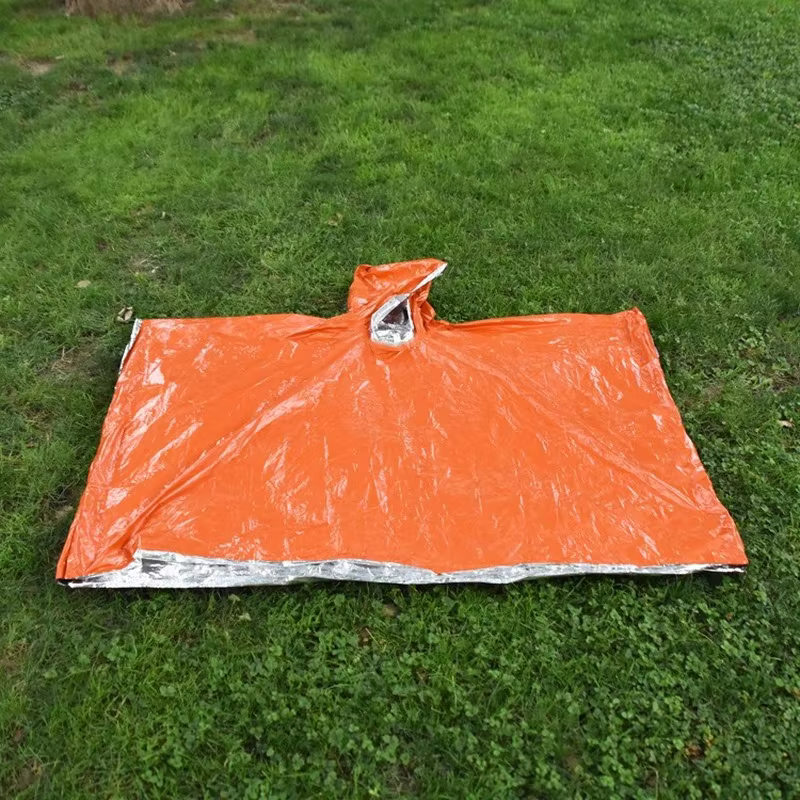 Chubasquero aluminio emergencia – Impermeable táctico ligero - imagen 5