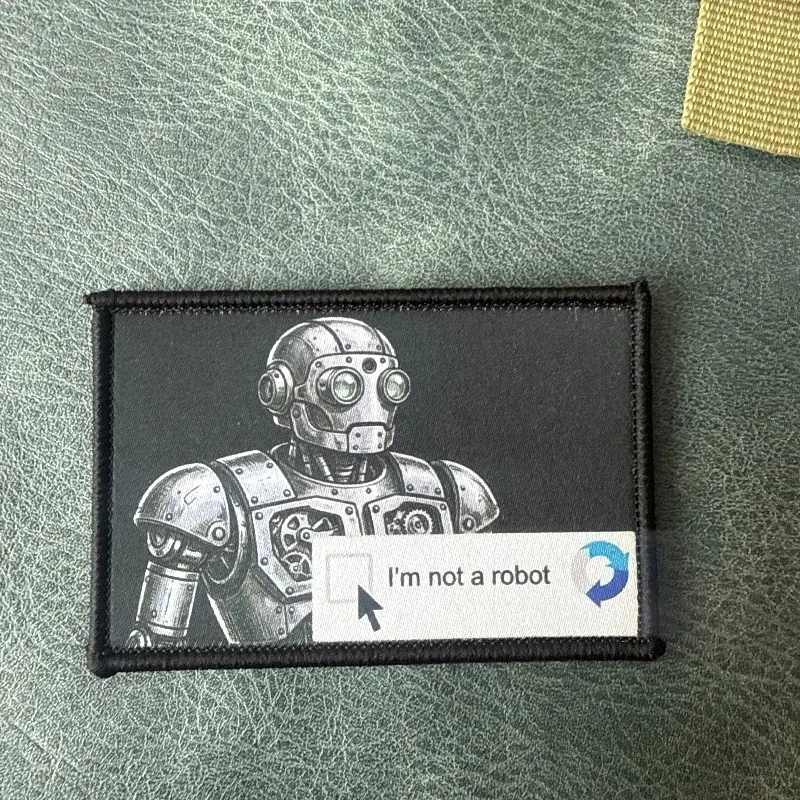 Parche táctico CAPTCHA No soy un robot para MOLLE