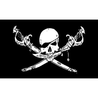 Bandera pirata con diseño tipo jolly roger