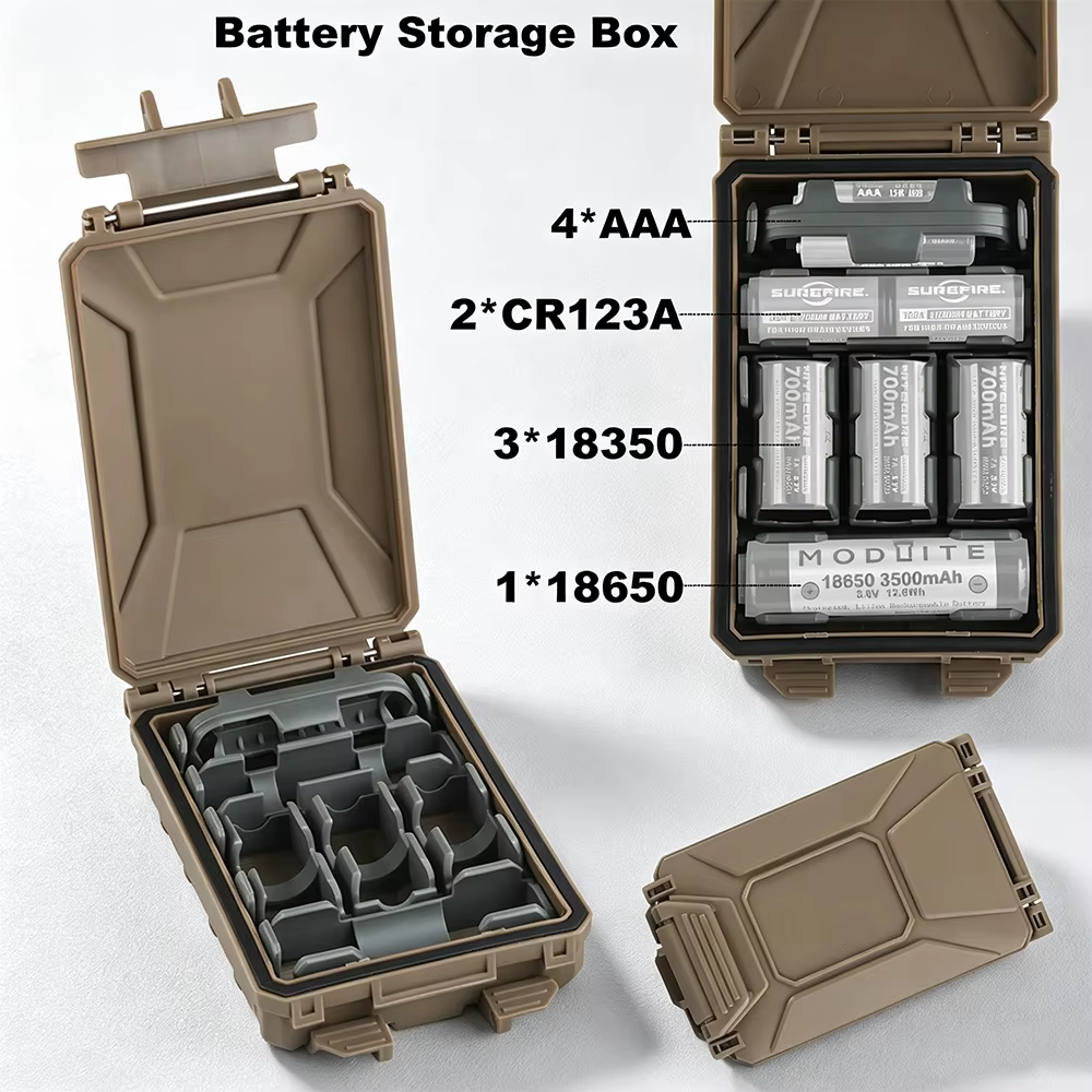 Estuche modular MOLLE para baterías recargables impermeable de nailon