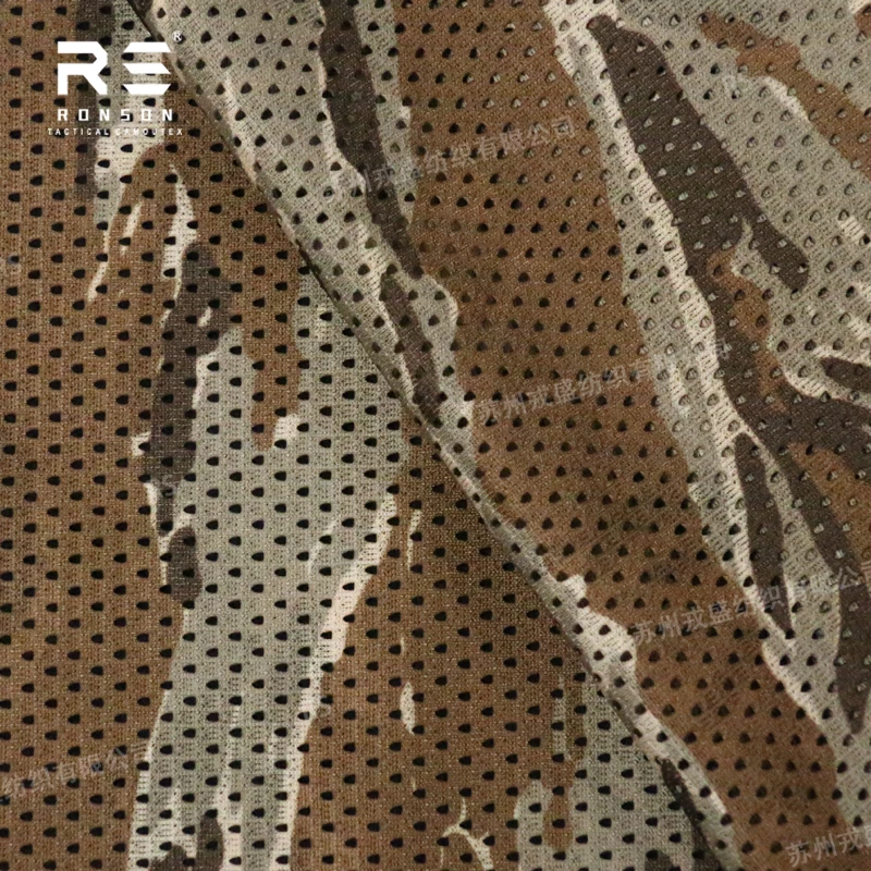 Tela de malla camuflaje Tiger strip en tricot tejido táctico - imagen 5